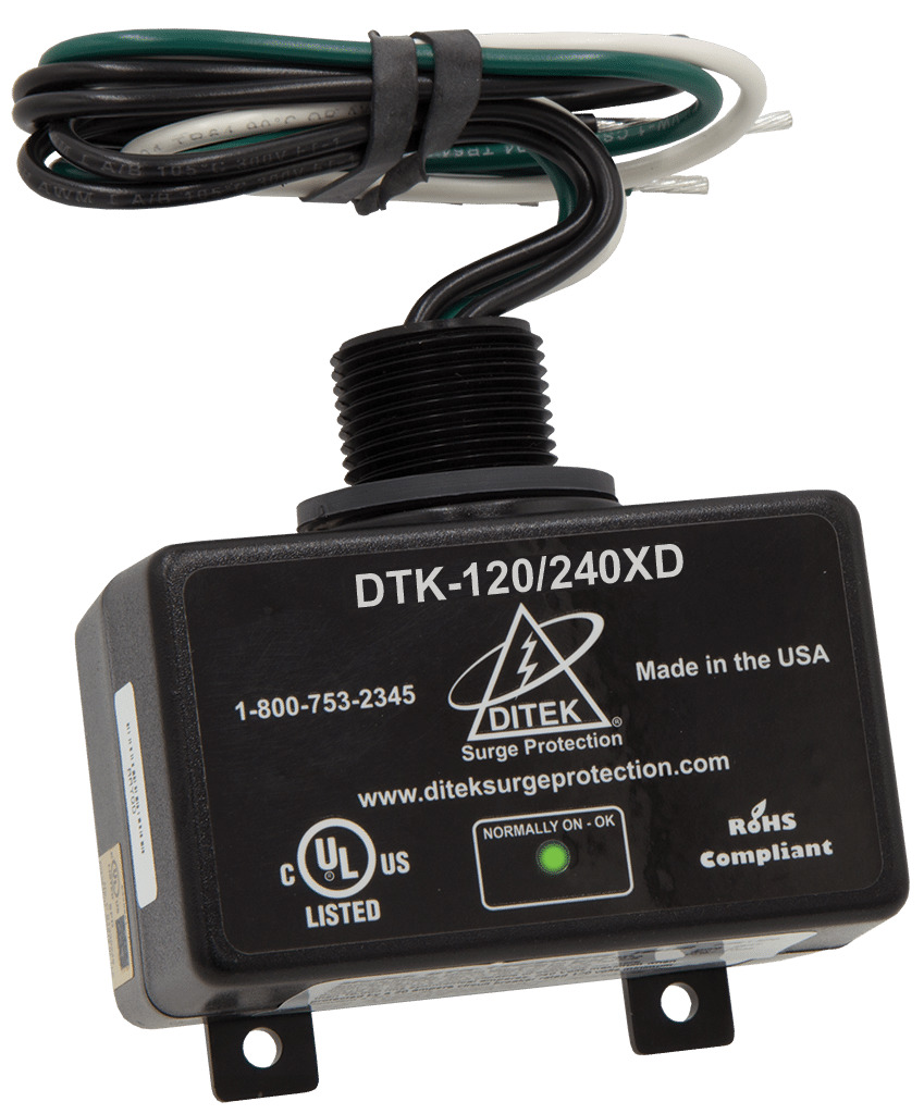 Ditek DTK-120/240XD 120VAC Power Circuit Surge Protection 20A Circuit Breakers