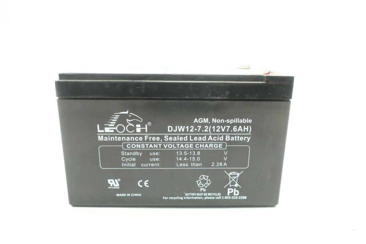 Leoch DJW12-7.2 Replacement Battery 12v 7.6ah