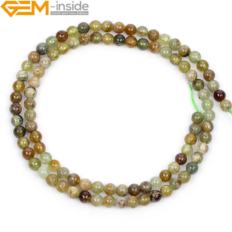 Natural Green Tsavorite Precious Gemstone Loose Beads For Jewelry Making 15\'\'