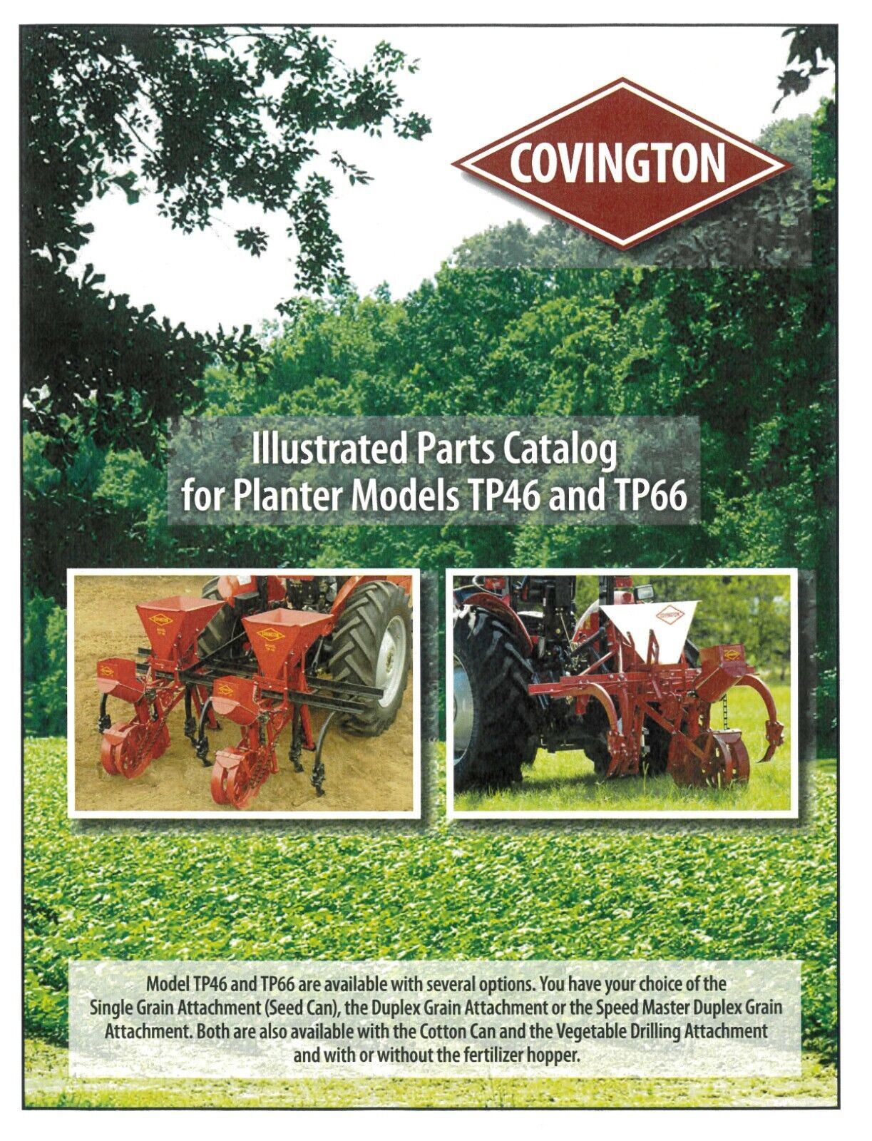 Covington 1 or 2 Row Vegetable Planter Fertilizer Owner\'s Manual & Parts List