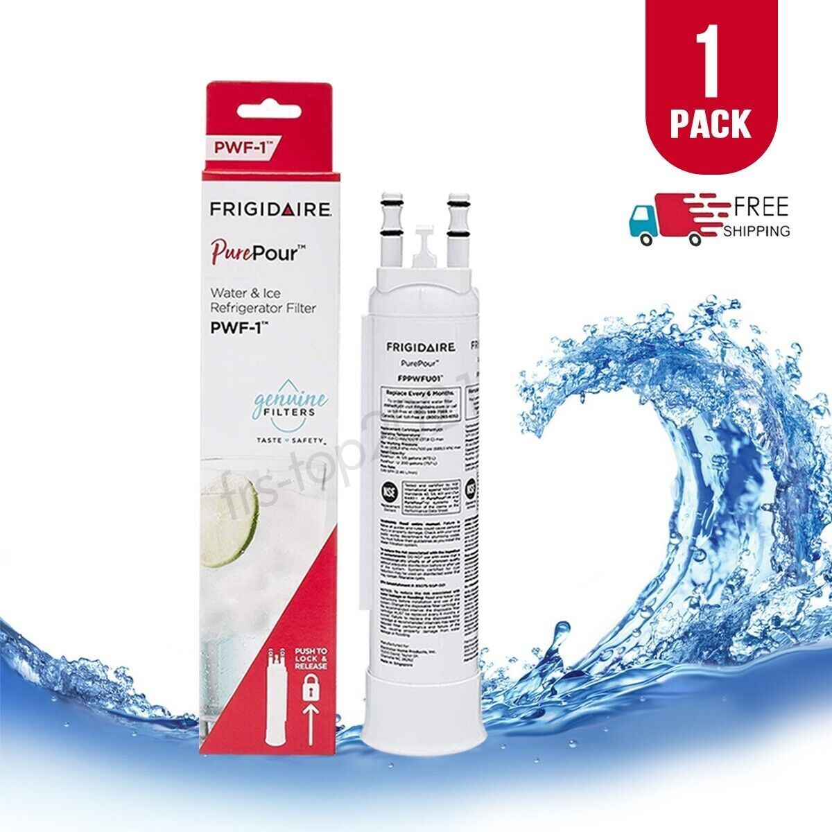 1-4 Pack Frigidaire PWF-1 FPPWFU01  Refrigerator PurePour Water &Ice Filter New