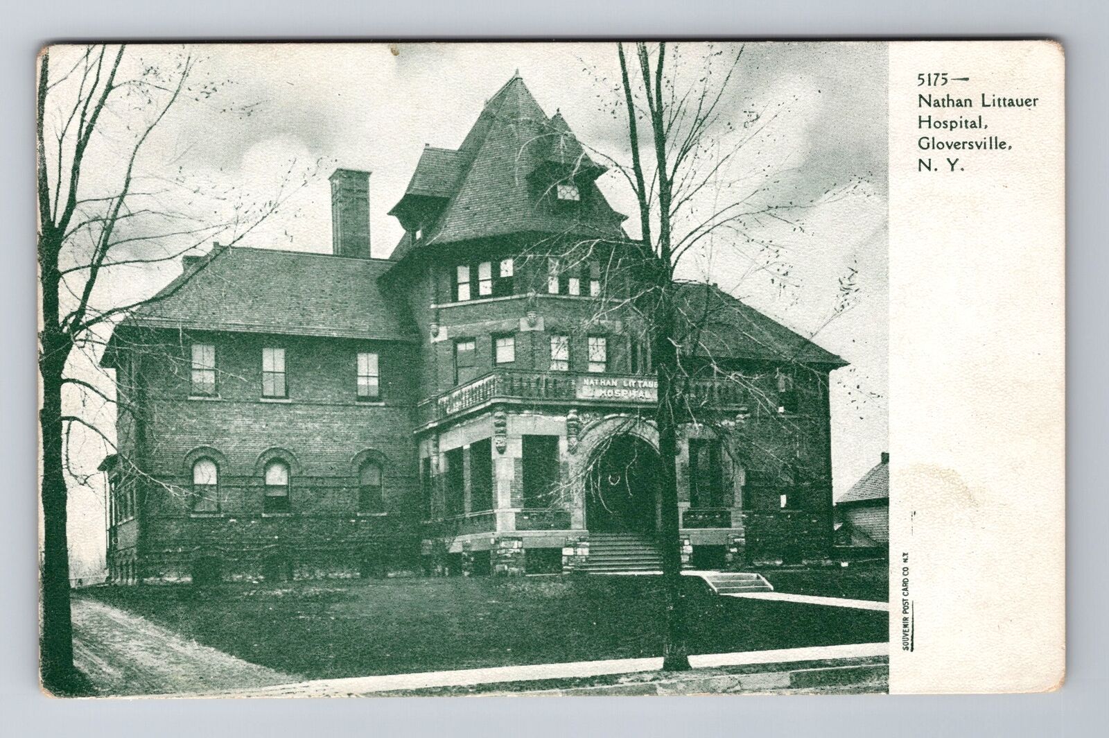 Gloversville, NY-New York, Nathan Littauer Hospital c1910, Vintage Postcard