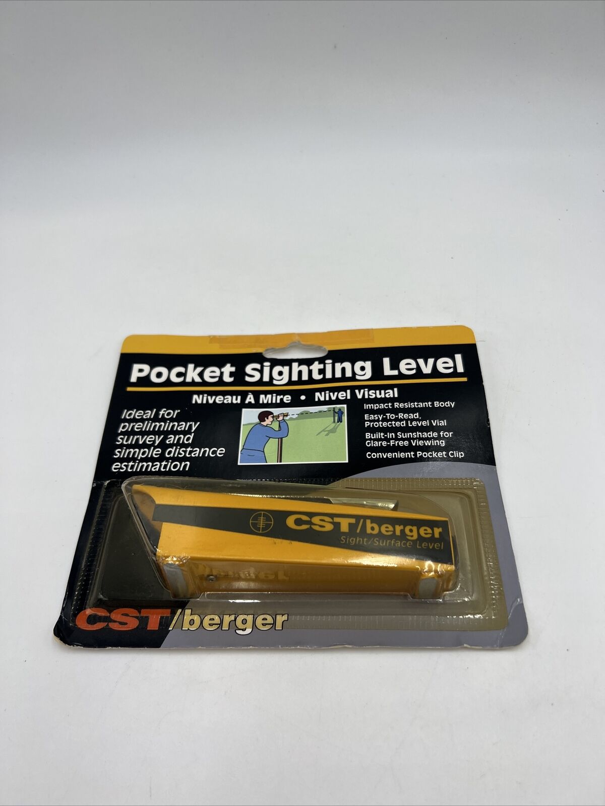 Sight \'n\' Surface Pocket Level Model 40 Berger Instruments New