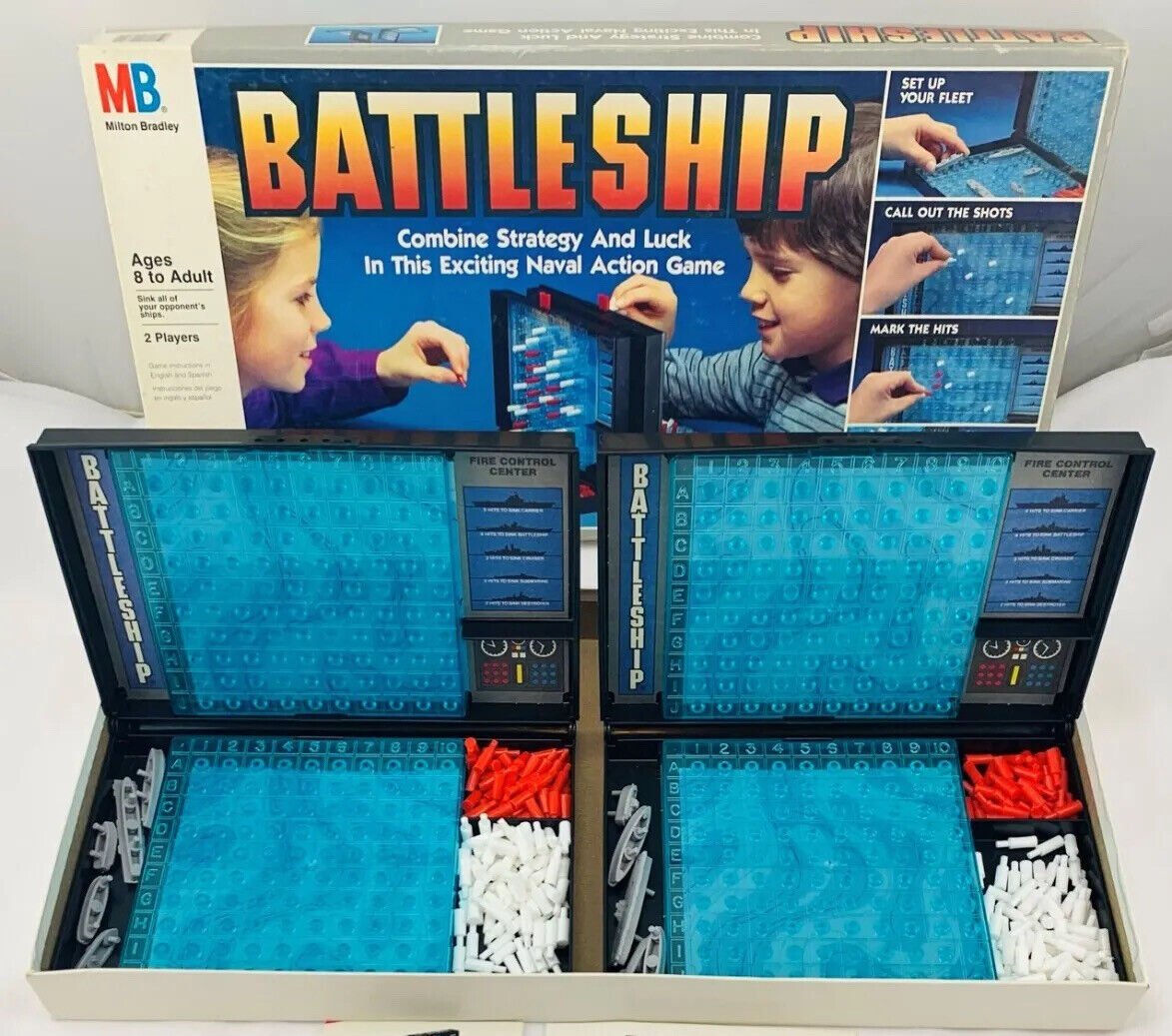 1981 Battleship Game by Milton Bradley Complete in Good Condition 