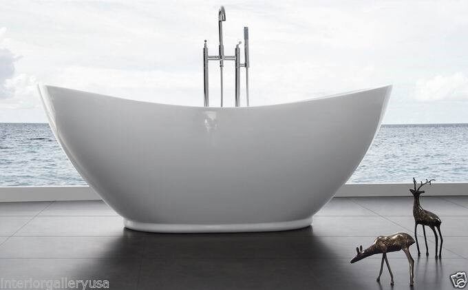 Acrylic Bathtub - Freestanding - Soaking Tub - Modern Bathtub -  Orlando - 69\