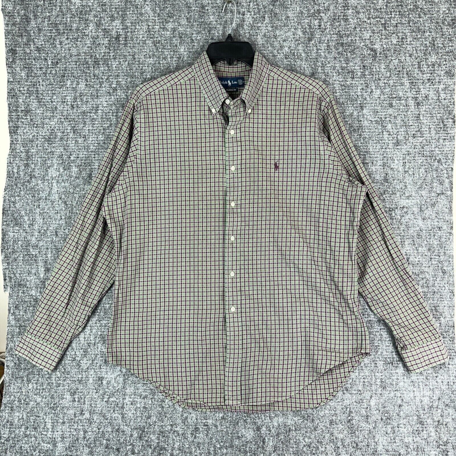 Ralph Lauren Shirt Extra Large Mens Business Casual Button-Down Long-Sleeve