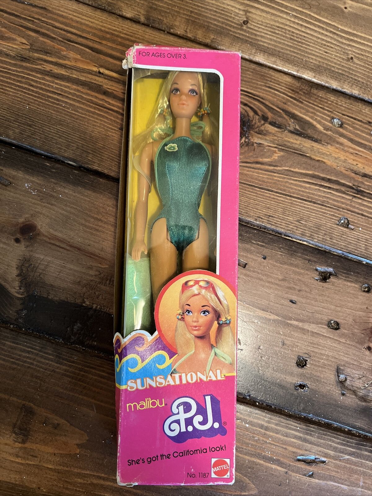 Vintage 1981 Barbie 1187 Sunsational Malibu P.J. Doll Green