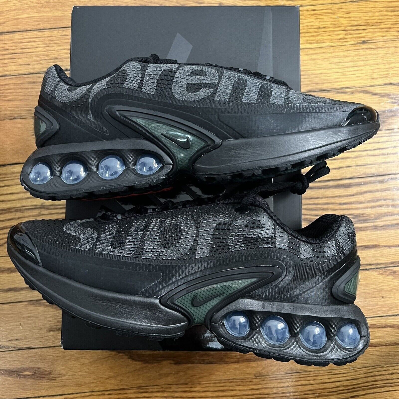 IN HAND NEW Supreme Nike Air Max DN Black FZ4044-001 Men\'s Sz 7.5-12 SHIPS TODAY