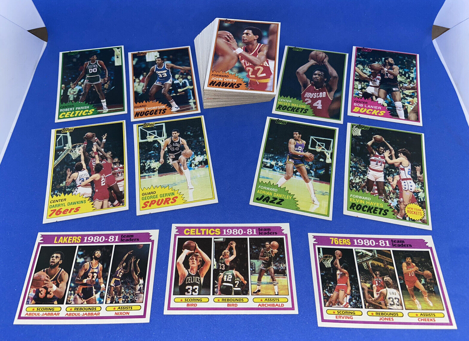 1981-82 TOPPS BASKETBALL MAIN SERIES 1-66 PARTIAL SET 62 of 66 EX-MINT