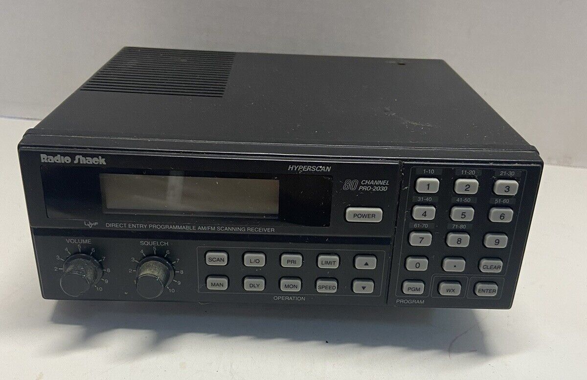 Vintage Radio Shack PRO-2030 Model 20-407 Receiver 80 Channel Hyperscan