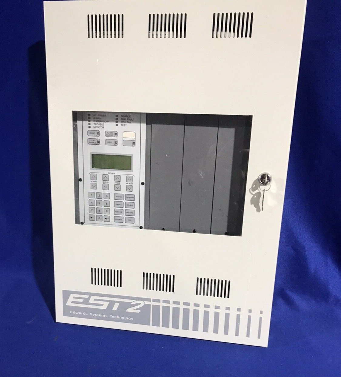 Edwards System Technology EST2 Fire Alarm w/ Display, Power Board, 2-LCX *PARTS*