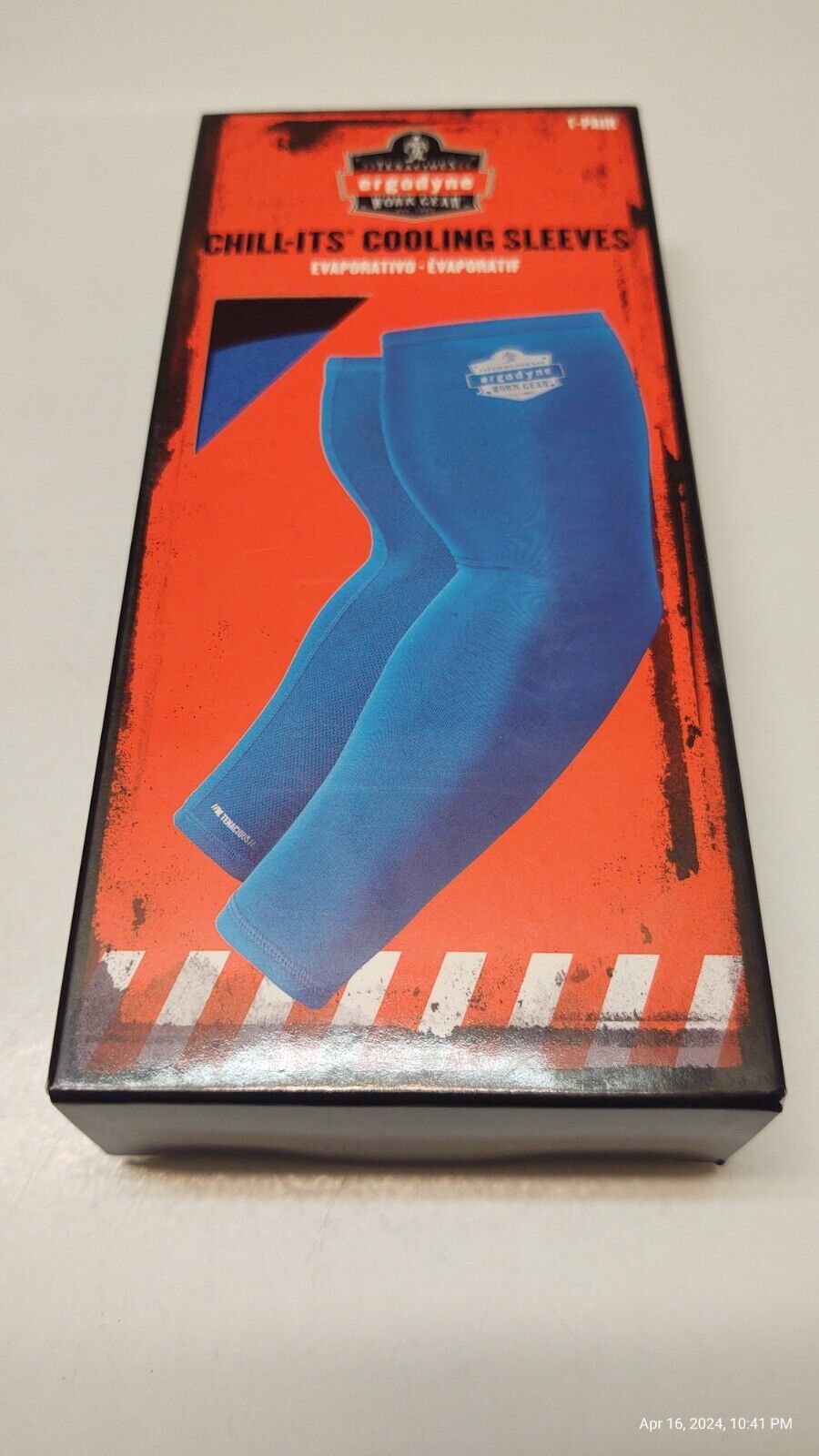 Ergodyne Chill-Its 6690 Cooling Arm Sleeves. Size Medium Blue New Safety PPE
