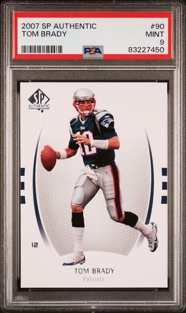 2007 SP Authentic 90 Tom Brady PSA 9 Mint New England Patriots
