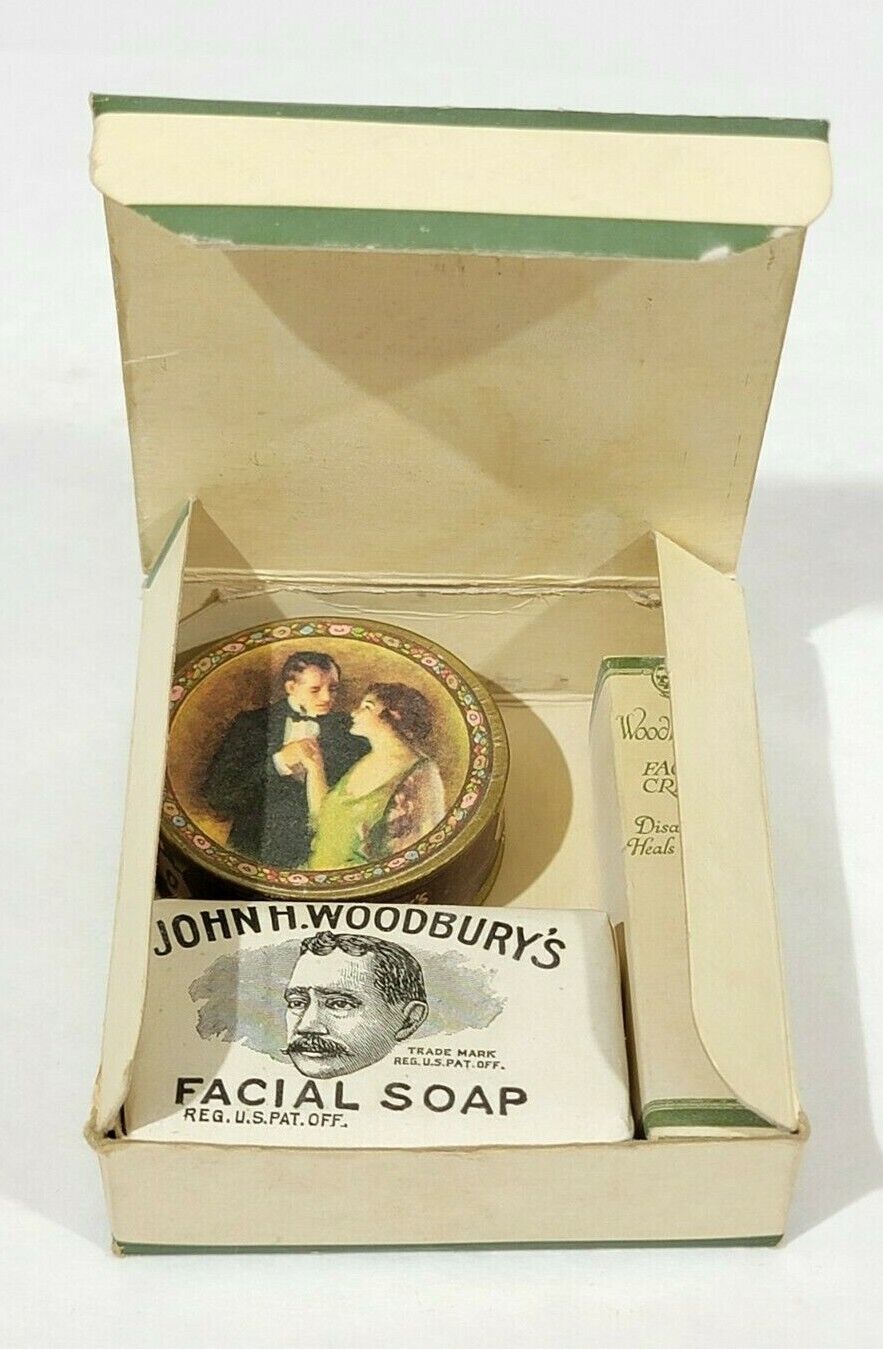 Antique John H Woodbury\'s Treatment For A Week Kit Facial Soap Cream and Powder