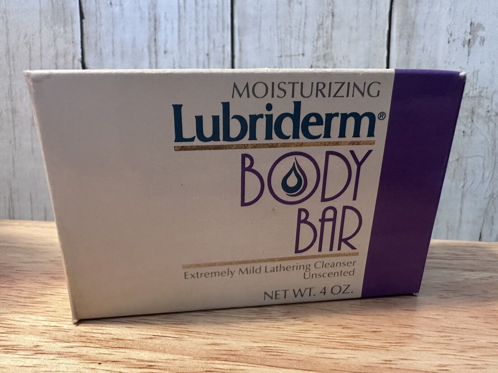 Vintage 1989 Lubriderm Body Bar Soap Moisturizing Mild Lathering Unscented 4 oz