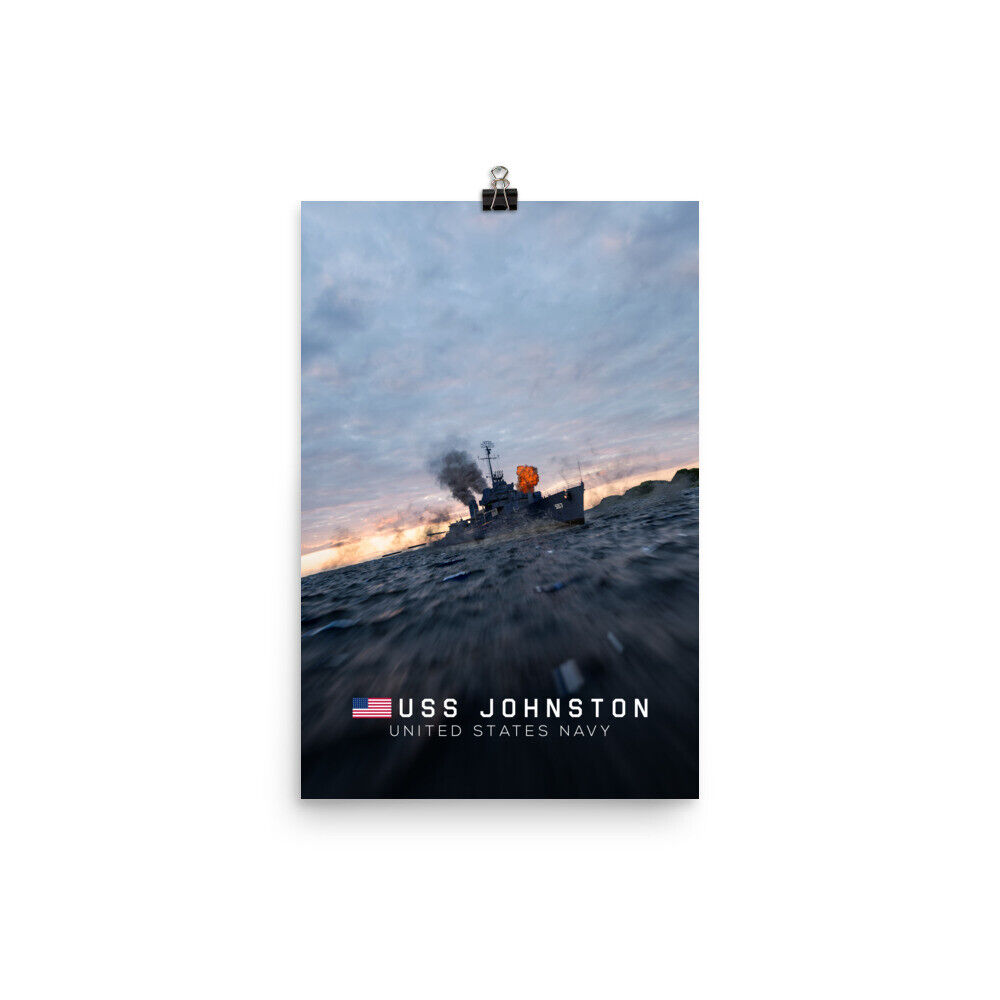 USS Johnston Artwork Poster