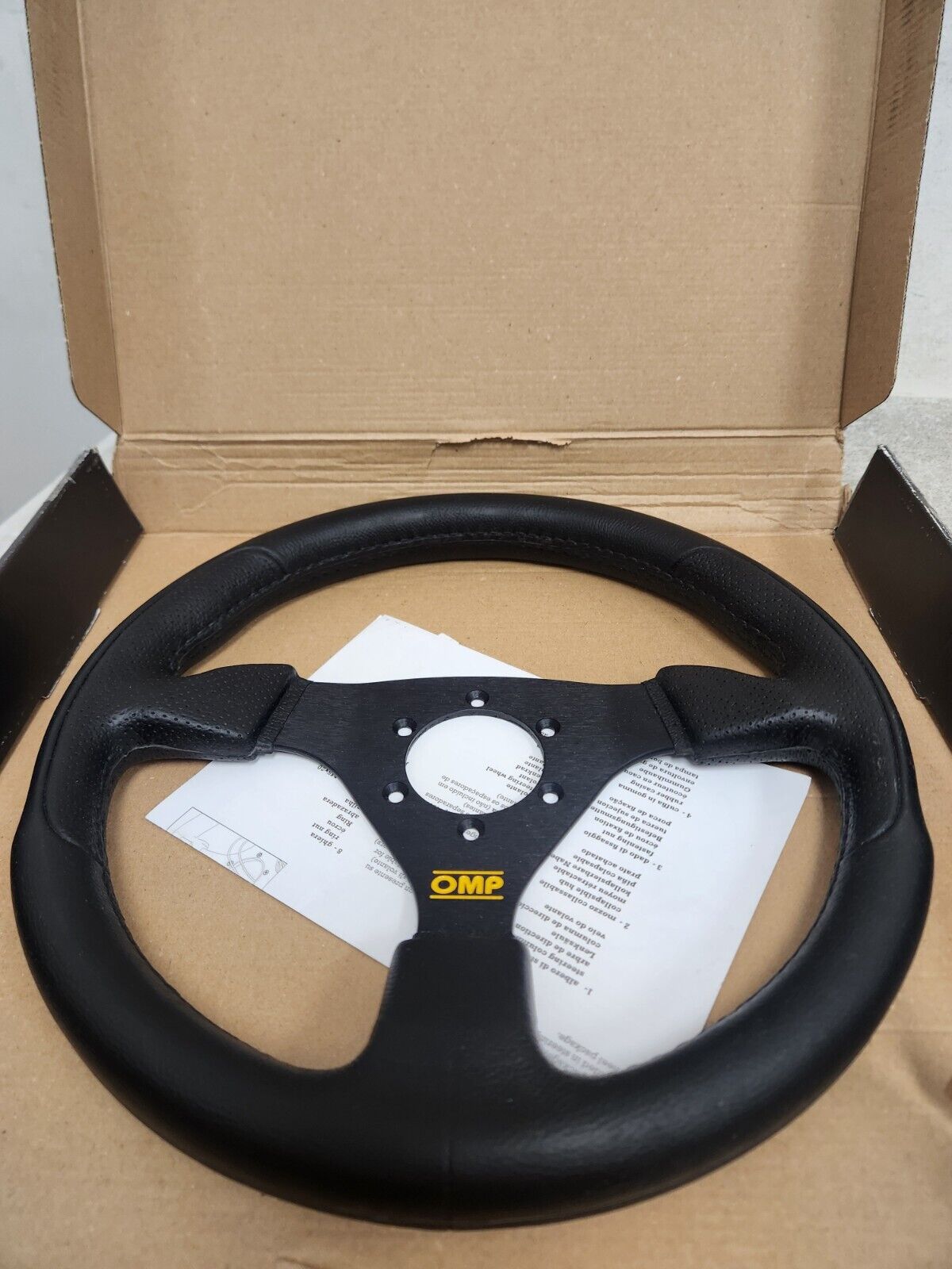 *RETURNED SALE* OMP (OD0-1981-071) GP Racing Steering Wheel - Black/Black