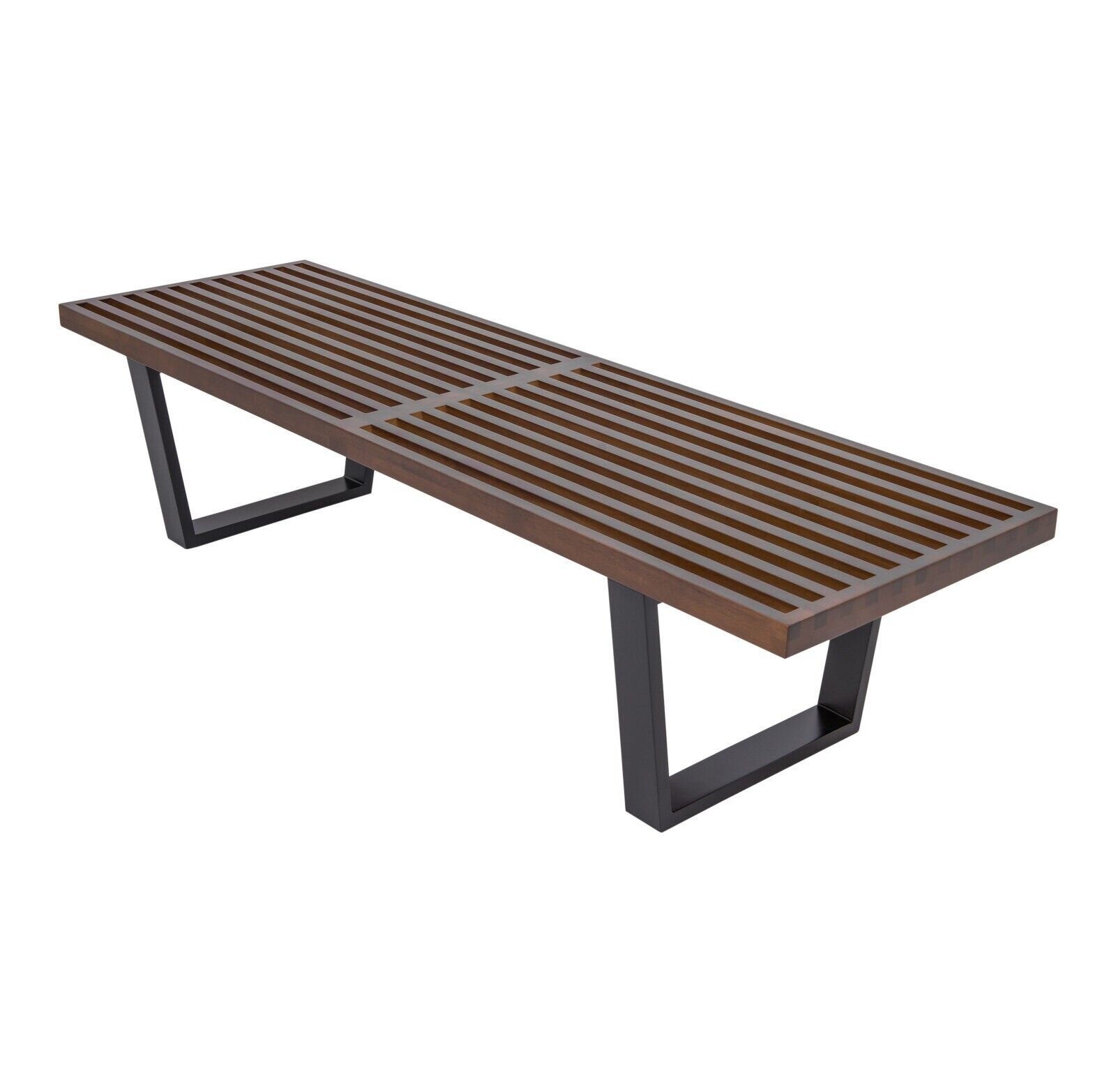 LeisureMod Mid-Century Inwood Platform Bench - 5 Feet