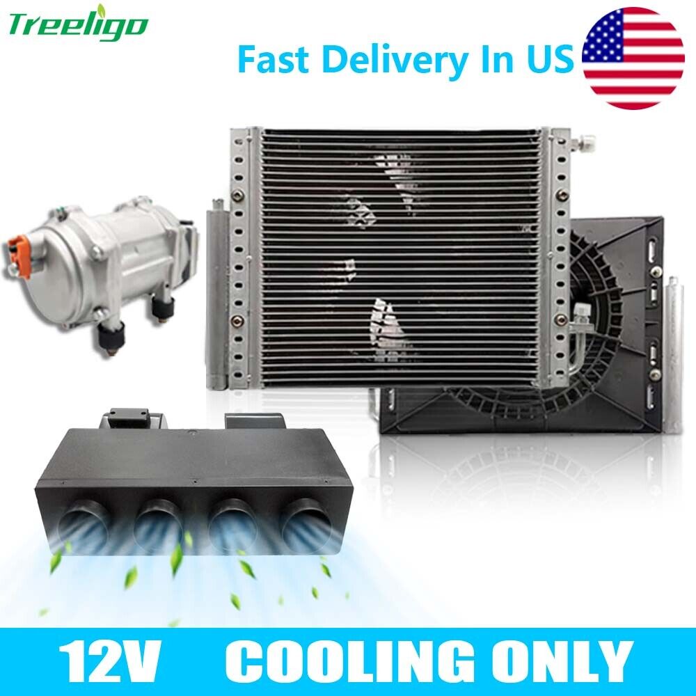 12V Car Air Conditioner Electric Underdash A/C Kit Compressor Cooling Universal