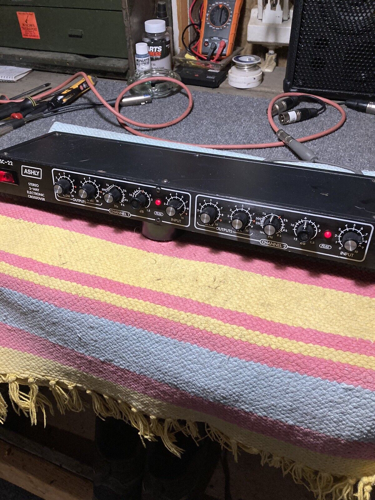 VINTAGE ASHLY SC-22 STEREO 2 WAY ELECTRONIC CROSSOVER