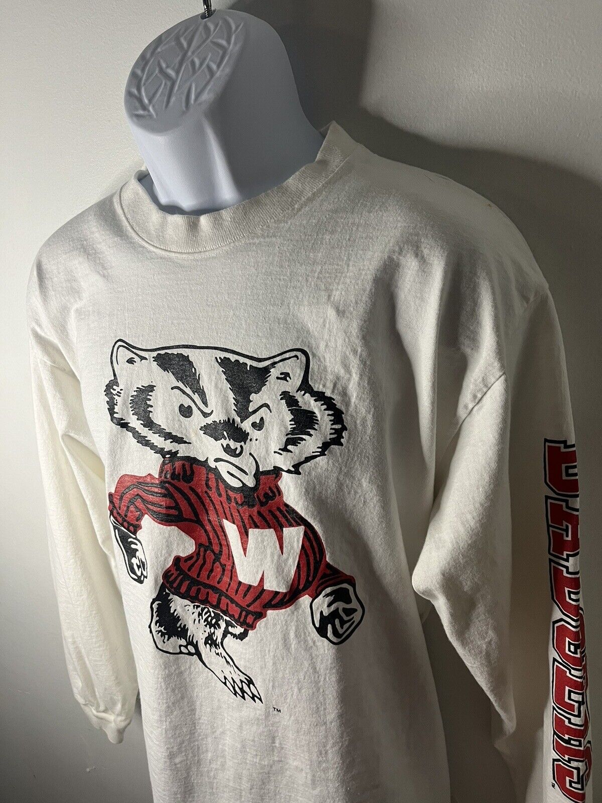 Vintage Wisconsin Badgers 2000s Made In USA Size Large Jansport Long Sleeve