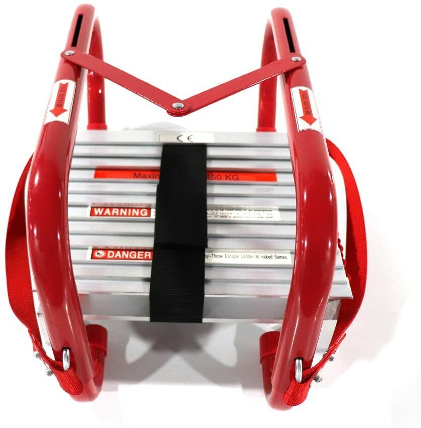 Fire Escape Ladder 5&6 Story Portable Emergency Ladder 50ft with Anti-Slip