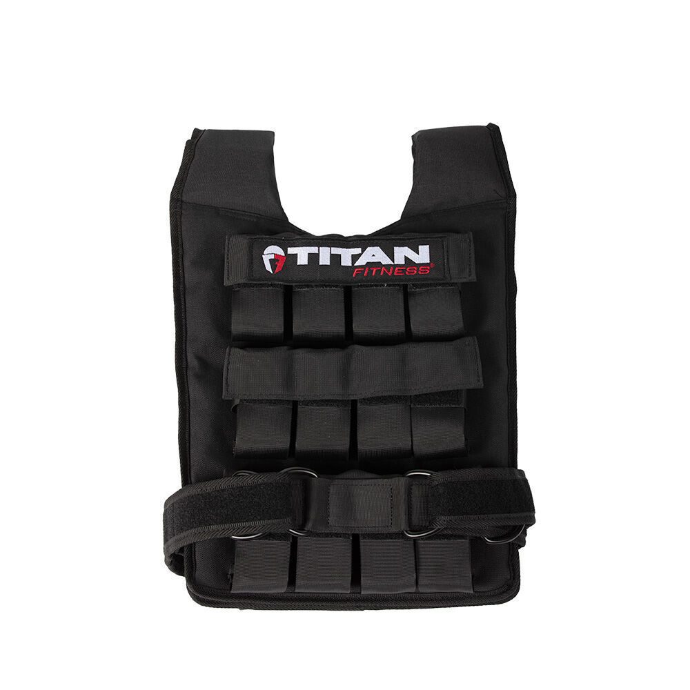 Titan Fitness Elite Series 60 LB Adjustable Weight Vest, (24) 2.5 LB Ingots