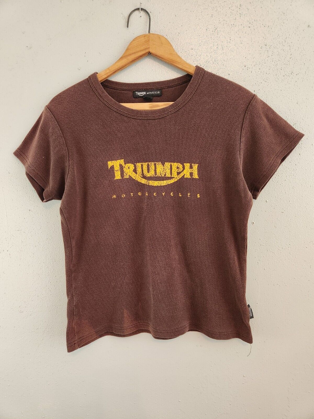 Women\'s Vintage Triumph Motorcycle Ribbed T Shirt