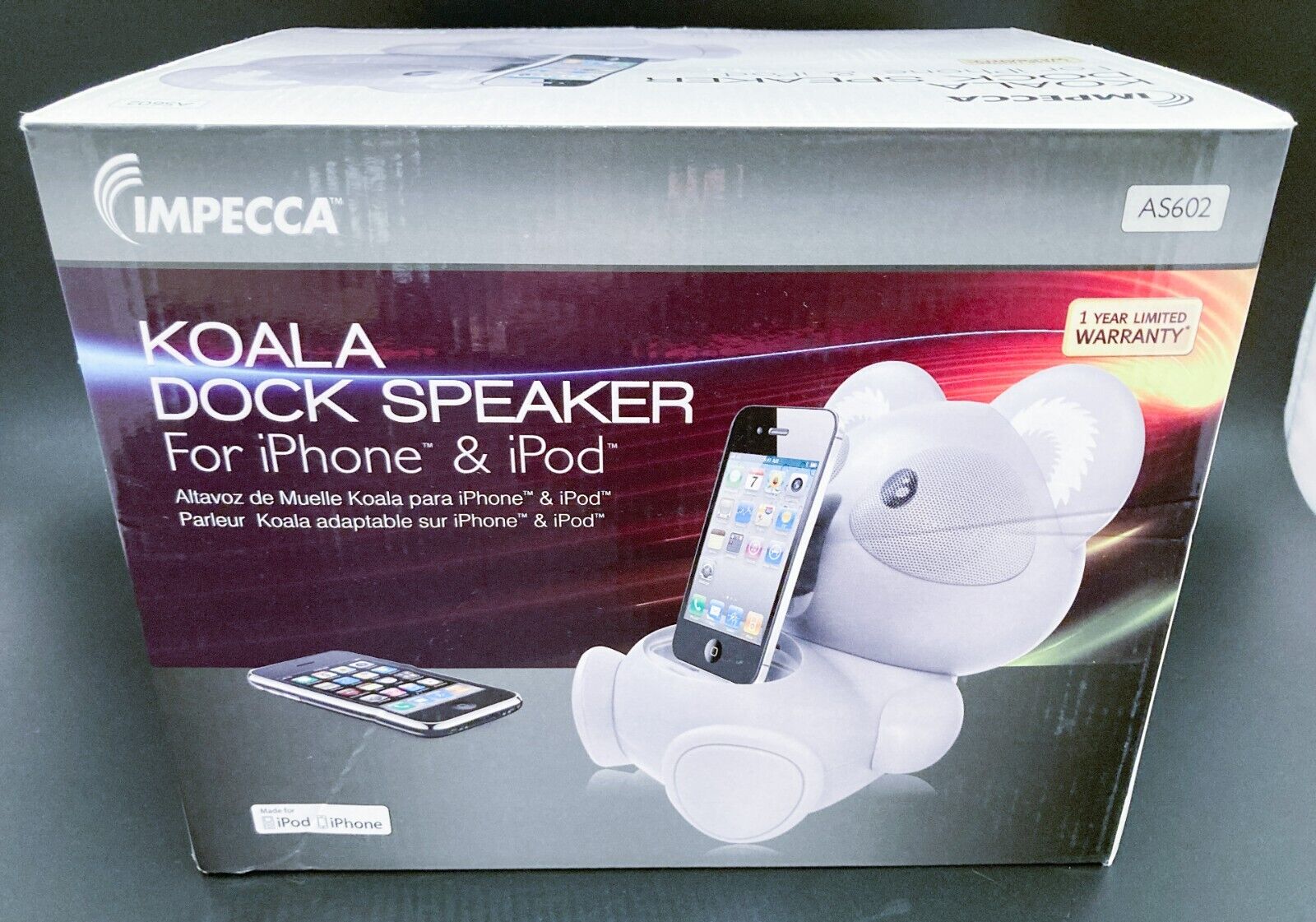 impecca AS602 koala dock speaker for iPhone & iPod