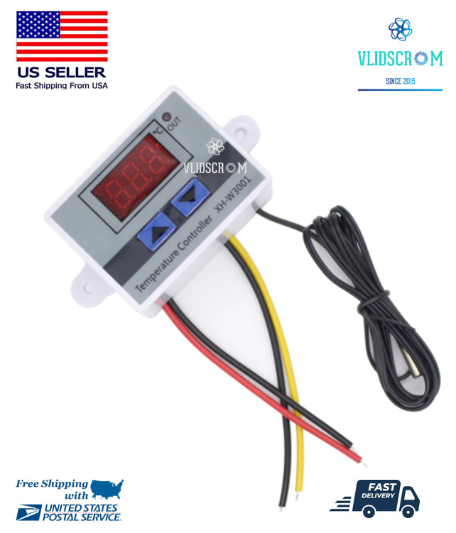 W3001 AC DC Incubator Digital Temperature Controller Thermostat Switch Tester SW