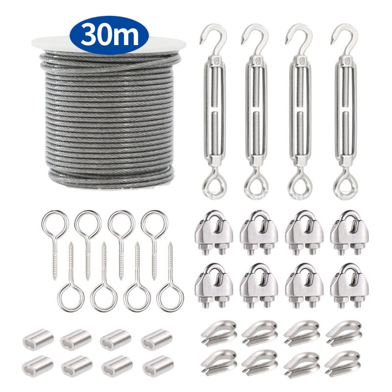 Wire Rope Kit for Trellis Wire Turnbuckles Cable Wire for Climbing PlantsGarden
