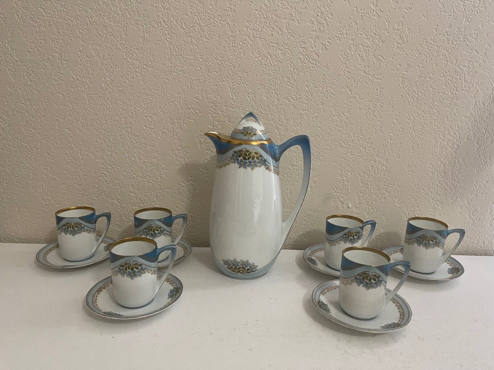 Antique Reinhold Schlegelmilch RS Germany Porcelain Chocolate / Tea Set