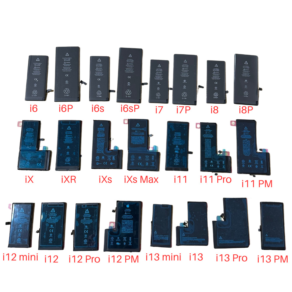 100% Battery Replacement For iPhone 11 12 13 14 Pro Max XS 8 6 Lot Adhesive Tool