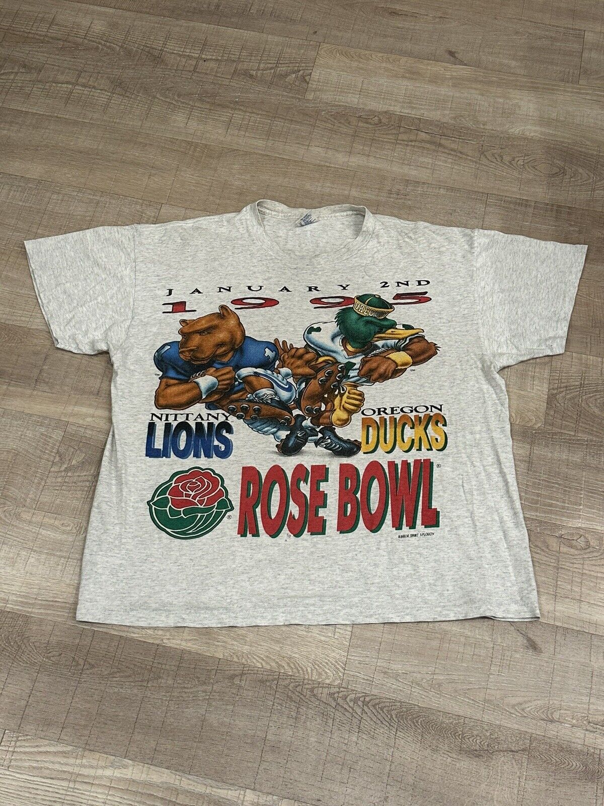 Vintage Oregon Ducks 1995 Rose Bowl AOP Shirt XL Rare