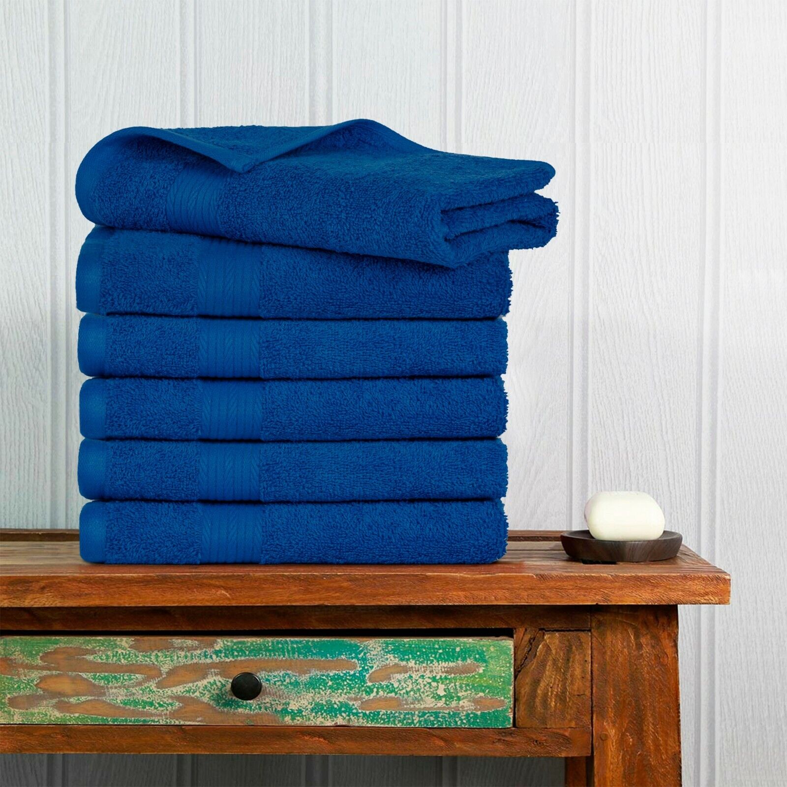 Ample Decor Hand Towel Pack of 6 High Absorbency 100% Cotton 600 GSM Soft 