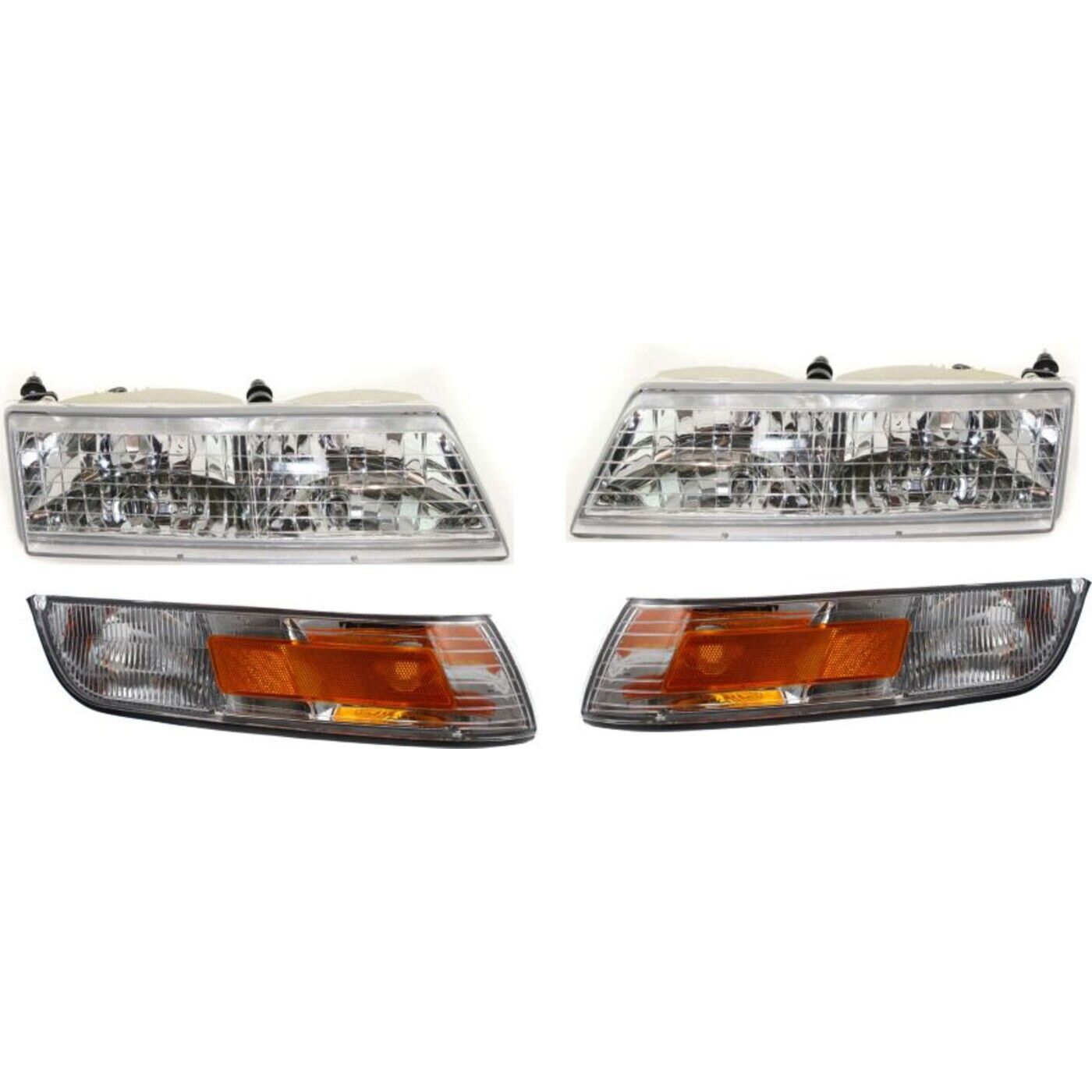 Headlight Kit For 95-97 Mercury Grand Marquis Left and Right With Corner Lights