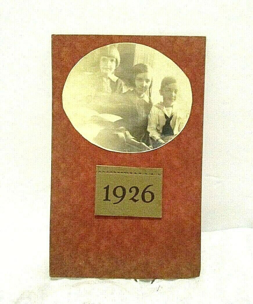 Vintage 1926 Home Made Photo Calendar Unused 3 Children 5.5\