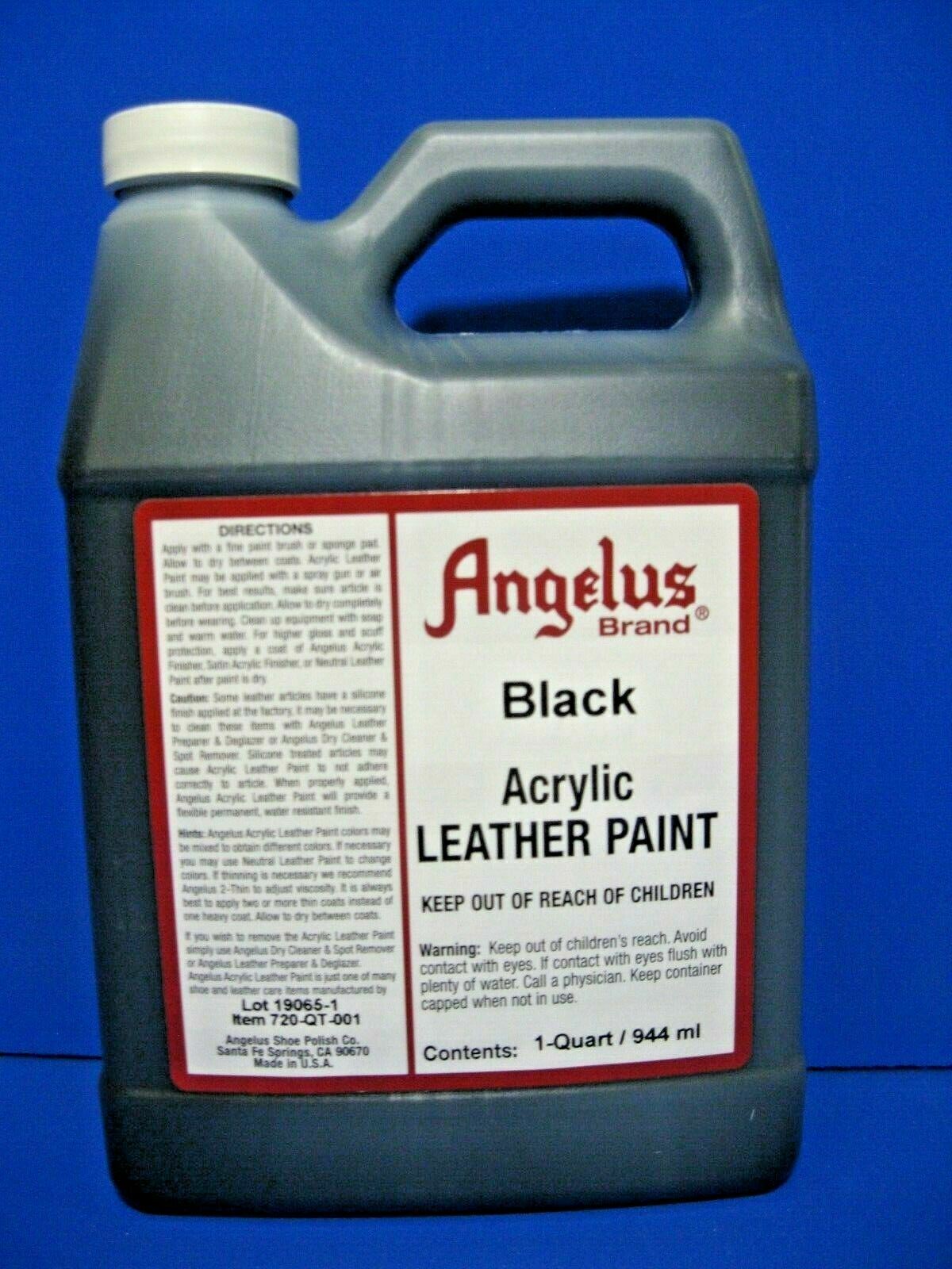 Angelus Acrylic Leather Paint - Leather & Vinyl  Sneaker Paint -Quart 32 oz