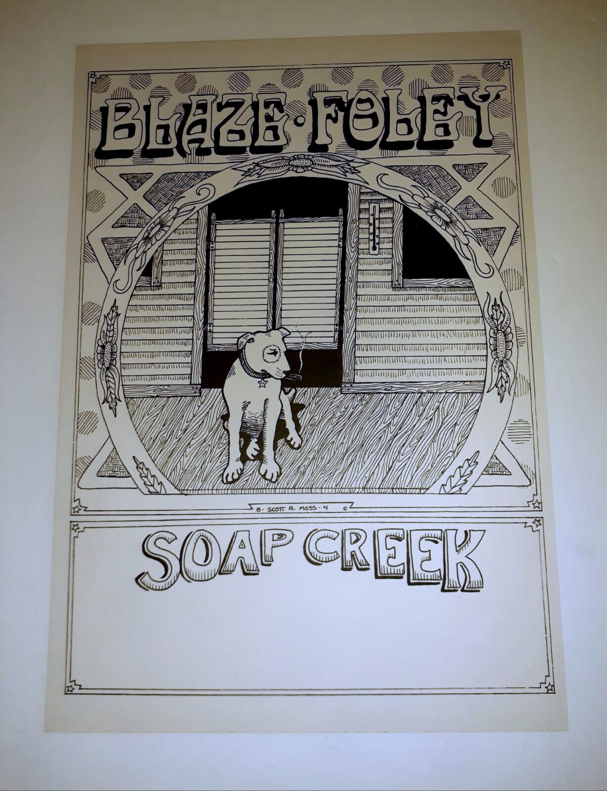 Soap Creek Saloon BLAZE FOLEY Poster Austin Texas townes van zandt country RARE
