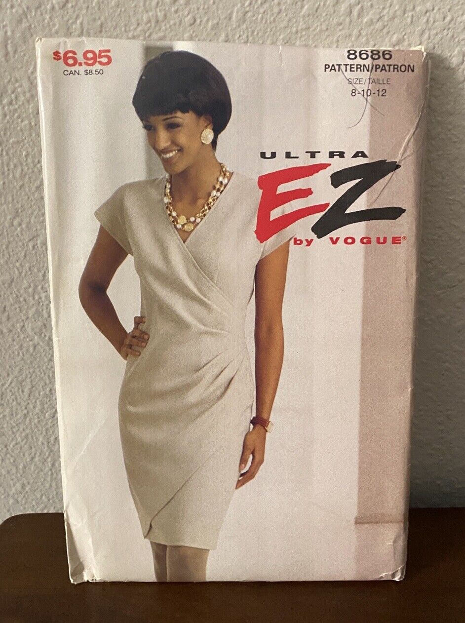 Ultra EZ by Vogue Pattern 8686 Size 8-12 Misses Dress Uncut NOS