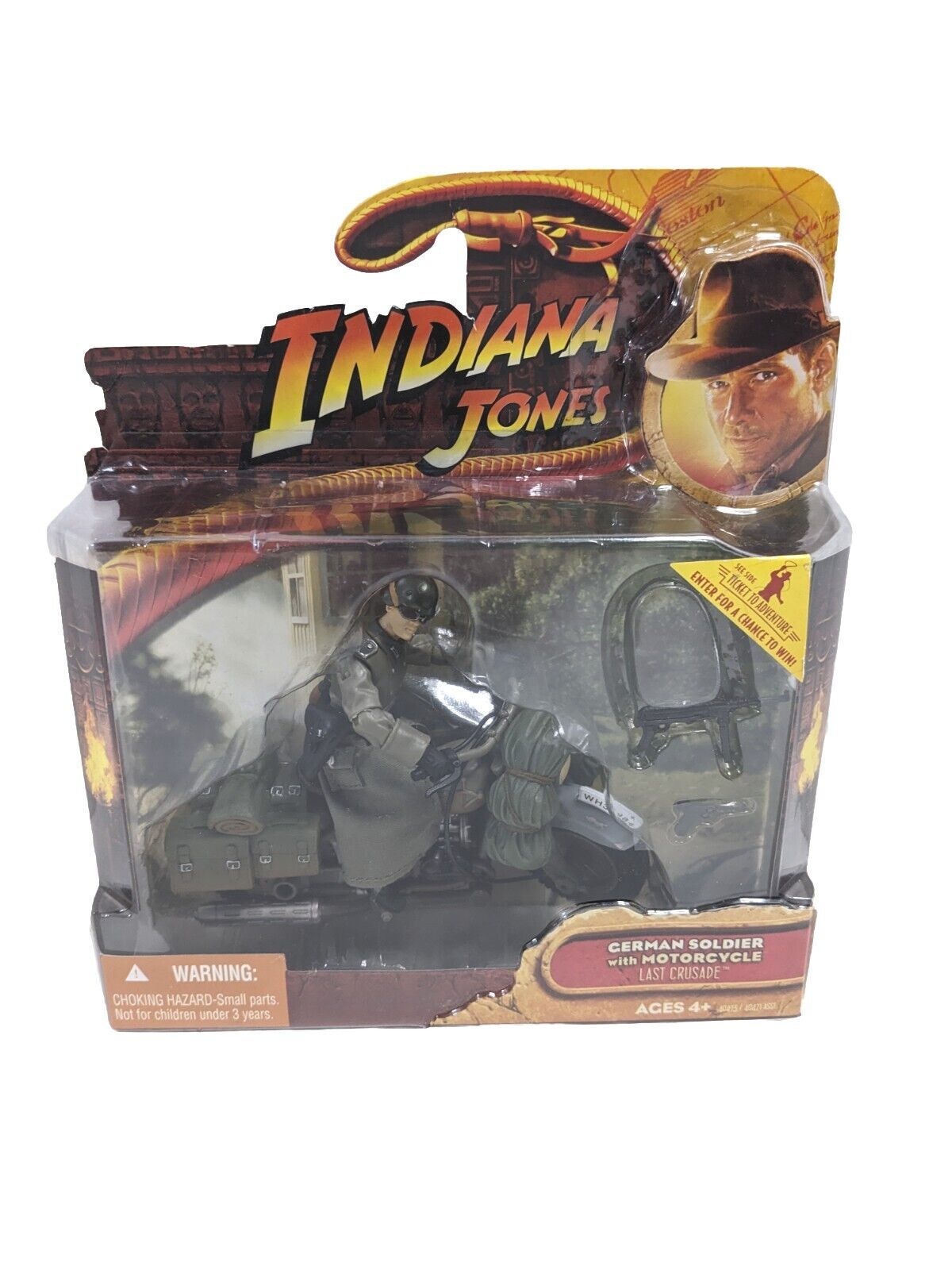 2008 Indiana Jones Last Crusade German Soldier w/ Motorcycle Figure Hasbro 🔥New