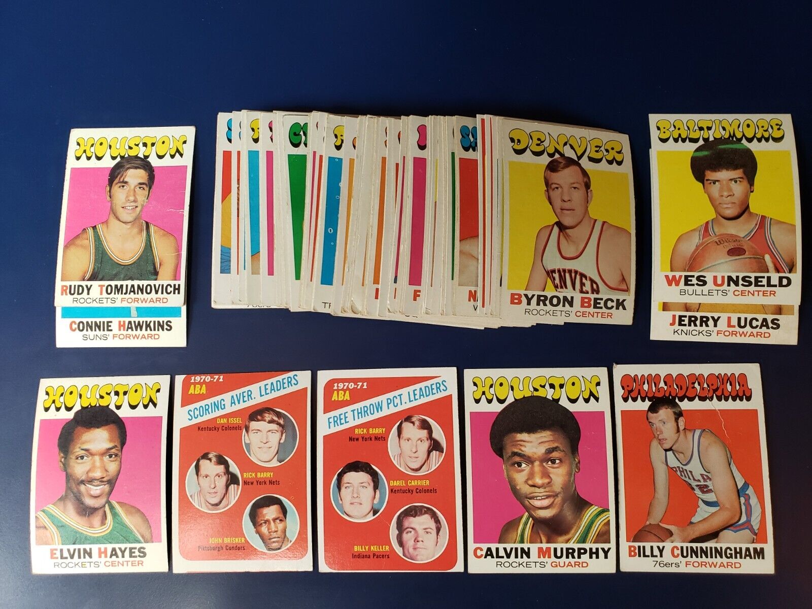 1971-72 Topps Basketball Cards Partial Set Lot 83/233 Stars Hayes Barry, Unseld