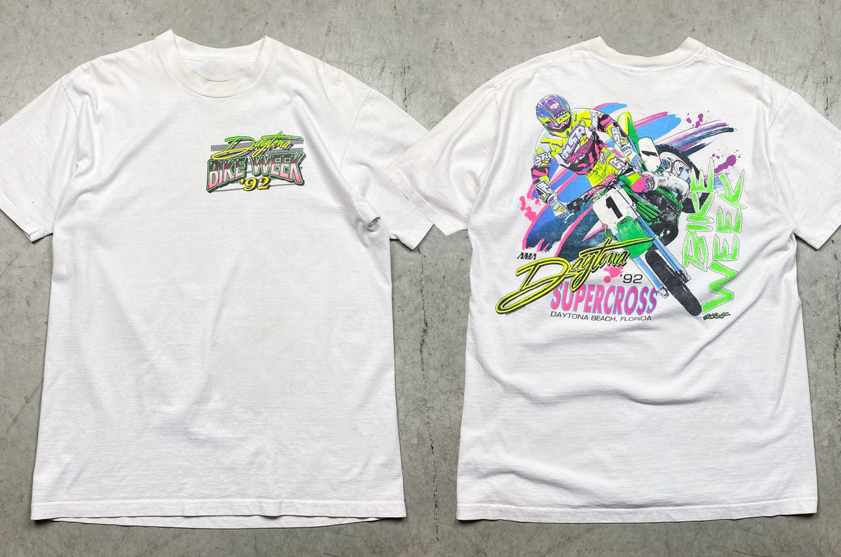 Vintage 1992 Daytona Supercross T-Shirt Featuring Mike Larocco