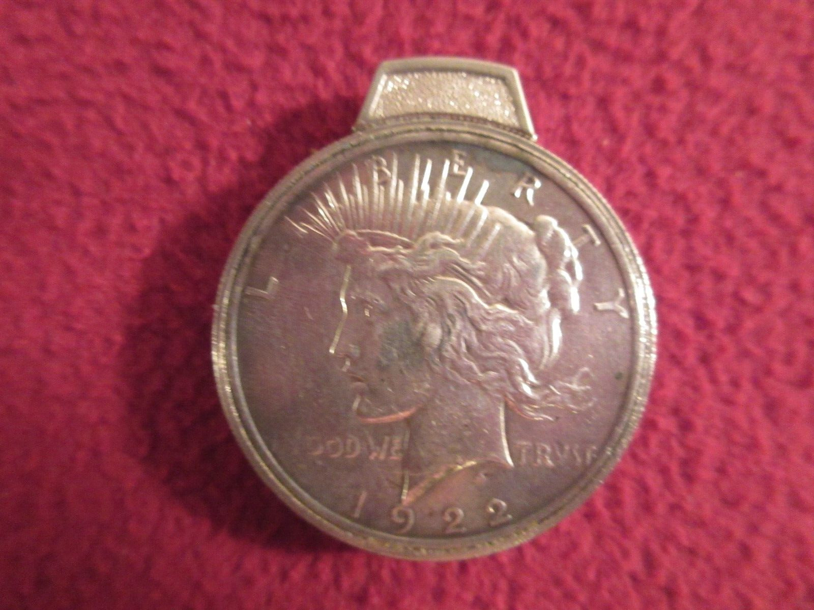 Rare Vintage John Beckwith 1922 Peace Silver Dollar Coin Pocket Lighter