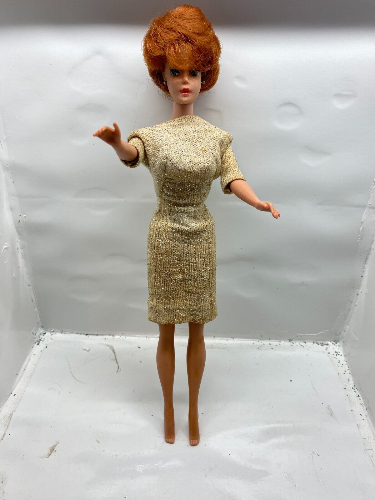 Vintage Mattel MCMLVIII Pats Pending Bubble Cut Barbie Brunette/Red Head #3
