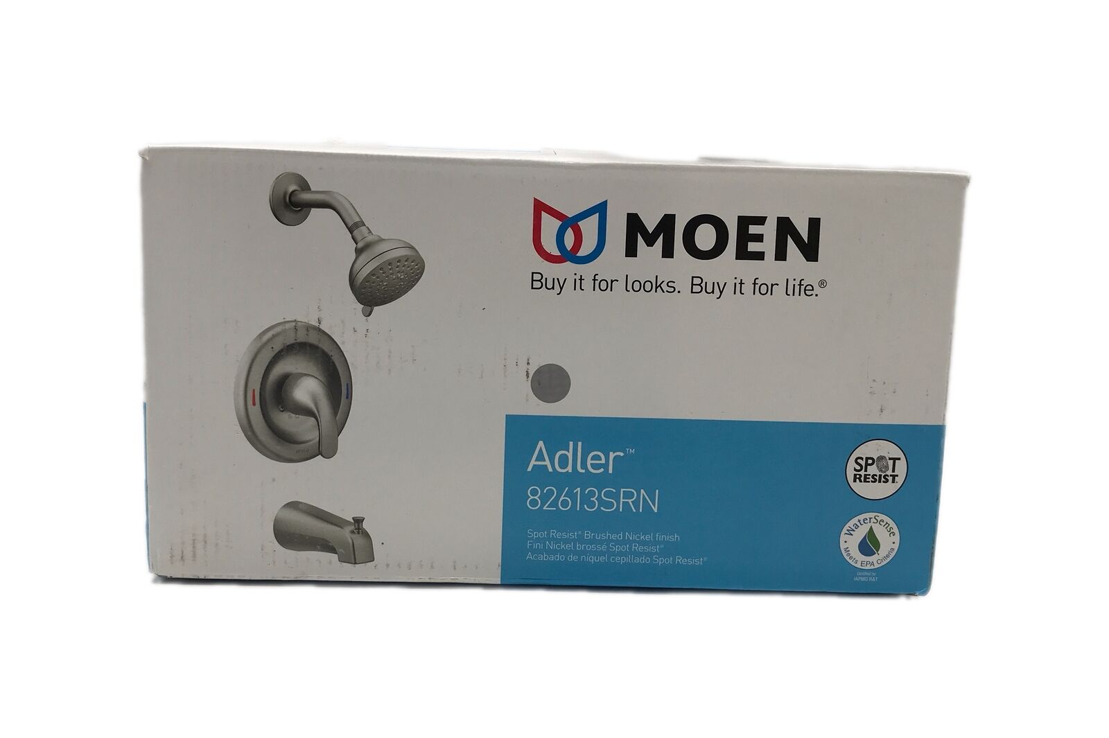 MOEN Adler Single-Handle 4-Spray Tub and Shower Faucet Brushed Nickel