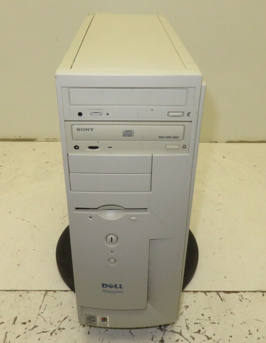 Dell Dimension 4100 Desktop Computer Intel Pentium 3 1GHz 128MB Ram No HDD P3