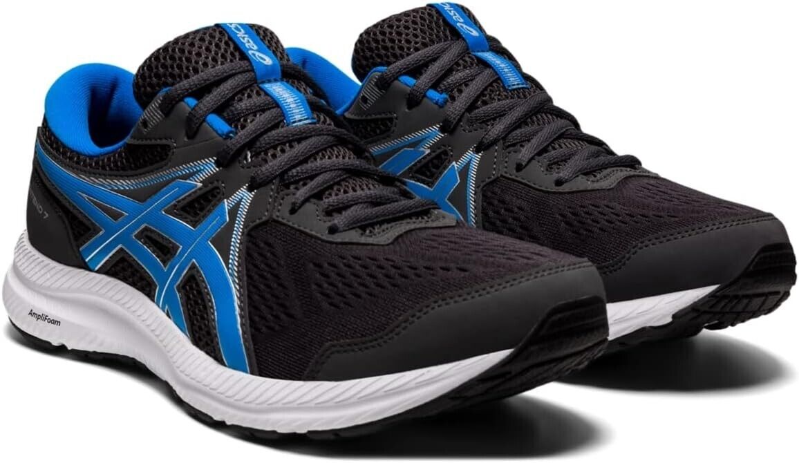 Brand new Asics Gel Contend 7 size 10.5 Graphite Gray Blue Men\'s Running Shoes
