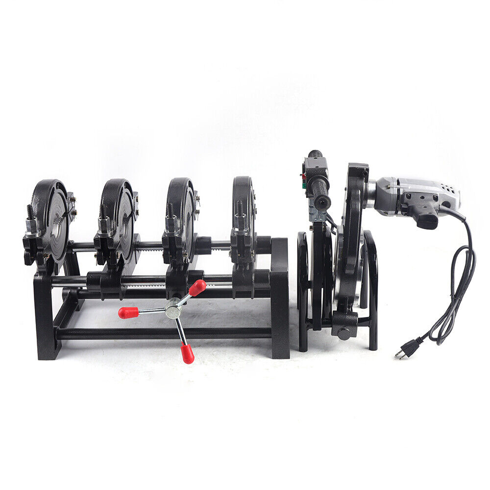 HDPE PP PE Butt Fusion Welding Machine Manual Piping Pipe Fusion Welder 4 Clamps