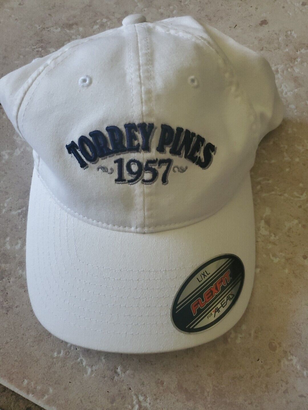 Torrey Pines 1957  Golf Hat White Flex Fit L-XL New